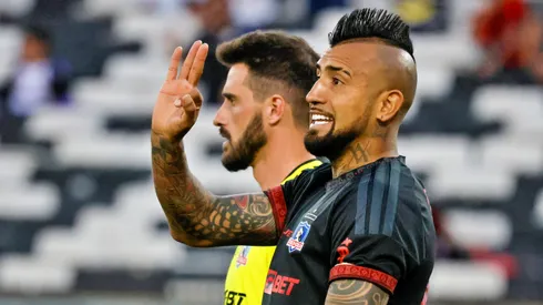 Vidal ingresó en la recta final del partido.