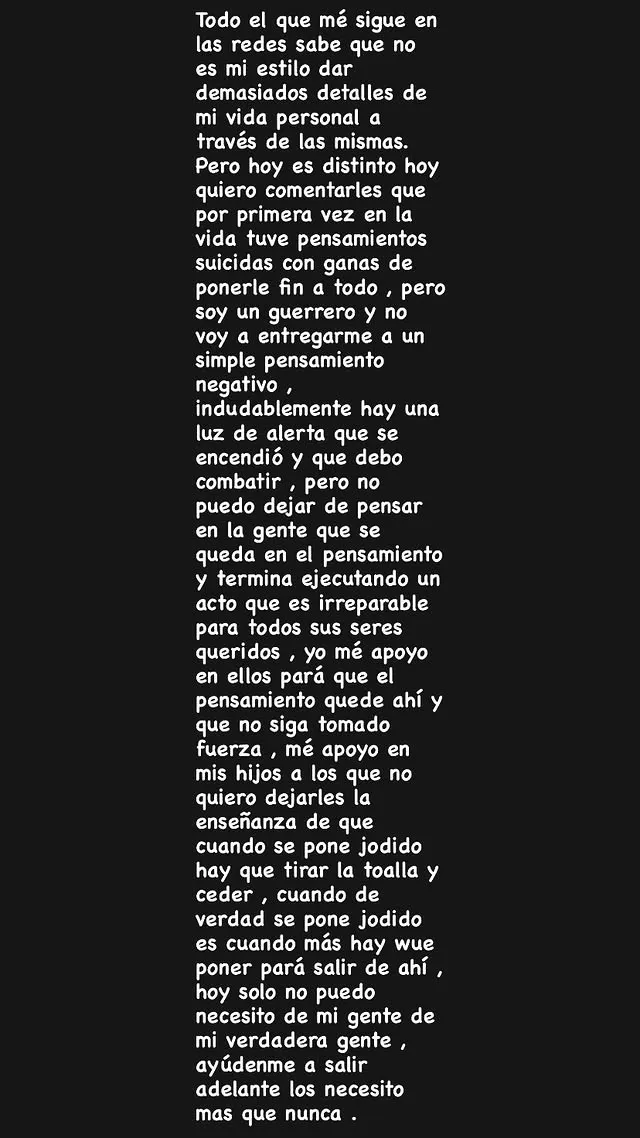 El durísimo grito de auxilio de Matías Cano en redes sociales.
