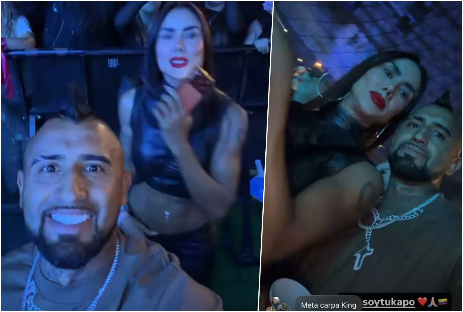 Vidal compartió con Sonia Isaza en el recital de Kapo en Chile.