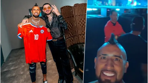 Vidal con Kapo en el concierto en el Movistar Arena