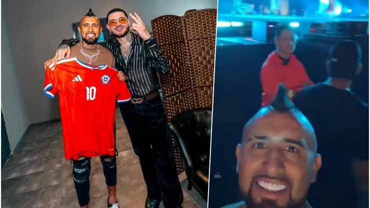 Vidal con Kapo en el concierto en el Movistar Arena