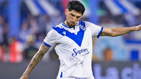 Diego Valdés hizo su aporte para Vélez ante Gimnasia de Mendoza.