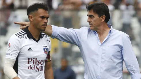 Gabriel Suazo y Gustavo Quinteros en el Colo Colo que campeonó en 2022.