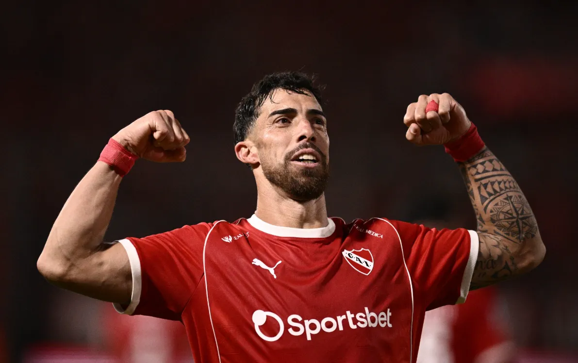 Así celebró Gabriel Ávalos su gol a Racing. (Foto: Independiente).