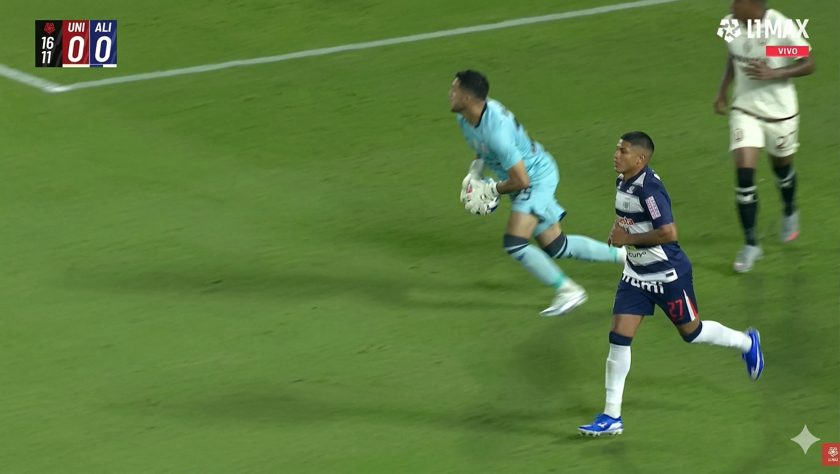 Miguel Vargas tras el gran achique ante Kevin Quevedo. (Captura L1 Max y Gemini IA).