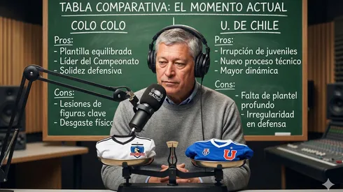 La comparación entre el actual Colo Colo y la U de Chile.