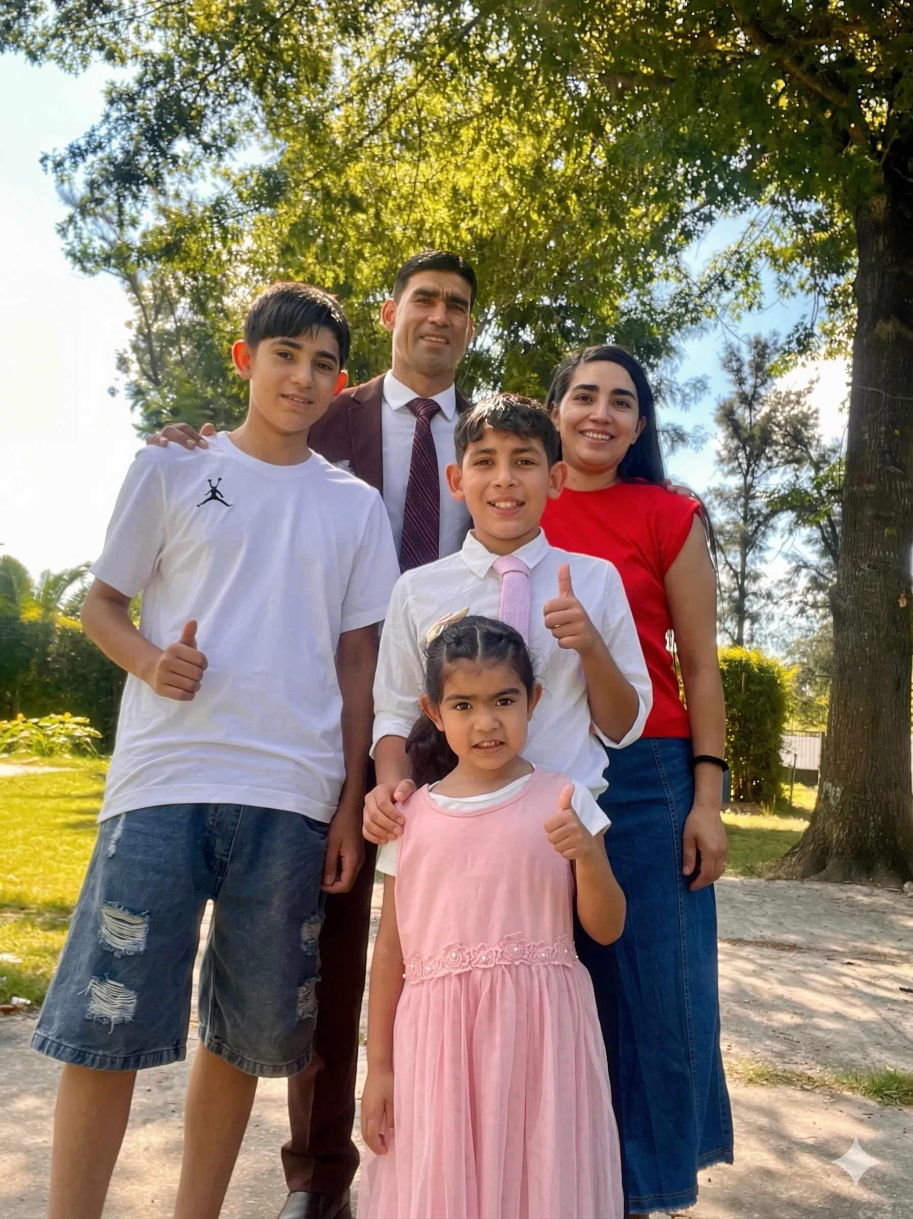 La familia de David Escalante en Buenos Aires. (Foto: Cedida y retocada con Gemini).