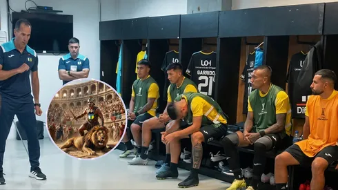 Tremenda arenga del DT celeste en Brasil.