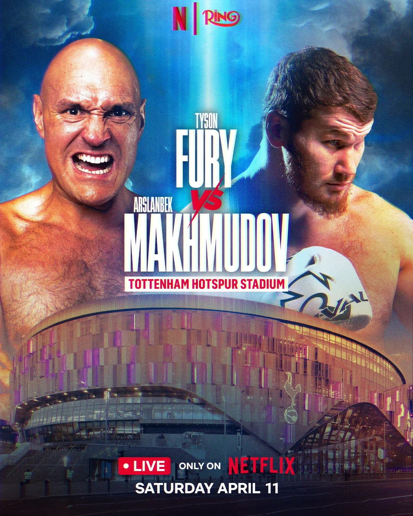 Tyson y Makhmudov se miden este sábado 11 de abril en el evento central de boxeo. (Foto: Netflix)