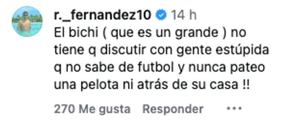 El comentario de Ramón Fernández contra periodista argentino que criticó al Bichi Borghi