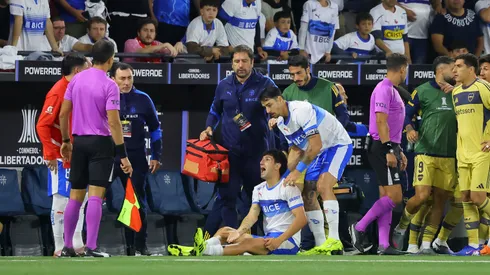 Un patadón tremendo sufrió Justo Giani.