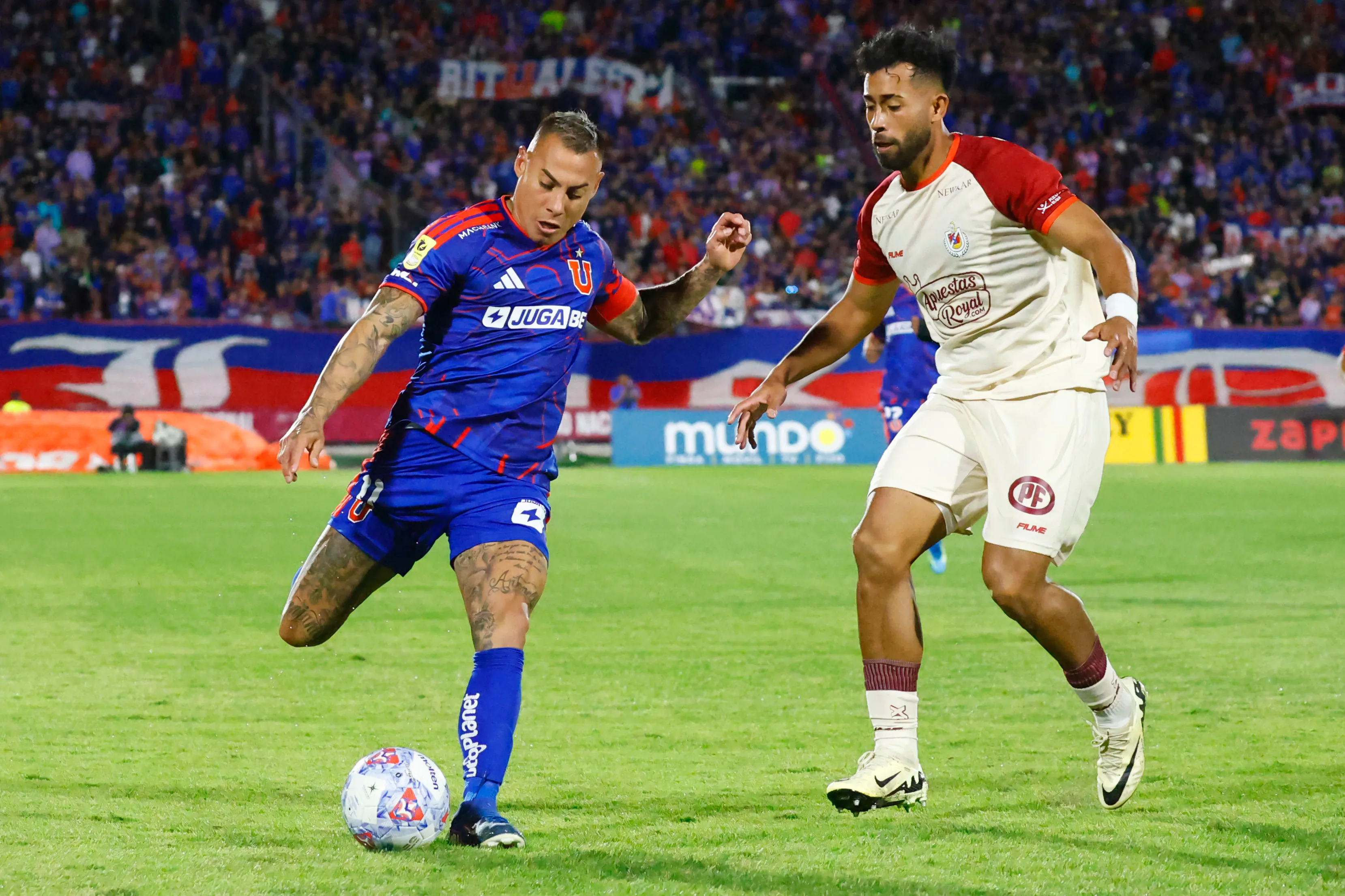 Eduardo Vargas ante Deportes La Serena. (Dragomir Yankovic/Photosport).