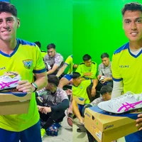 Tras el robo: le regalan zapatos de fútbol a plantel de Trasandino