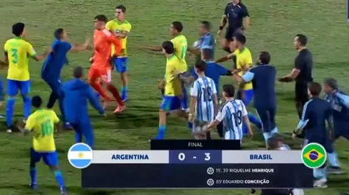 El equipo de Argentina y Brasil se enfrentaron en el clásico.