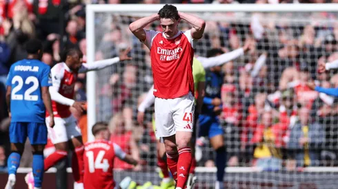 Declan Rice no puede creer la derrota de Arsenal.