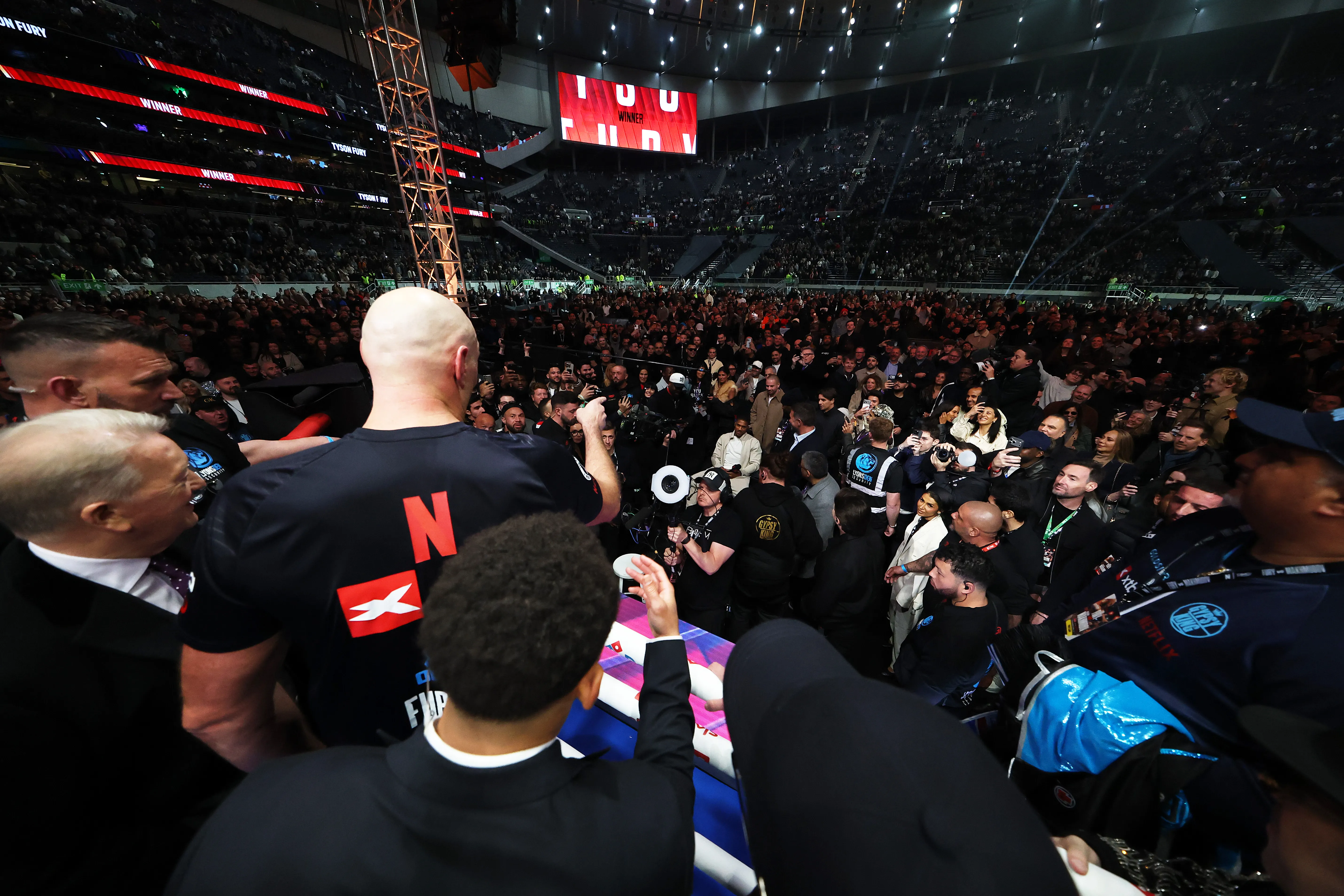 Tyson Futy retó a Joshua, quien estaba entre el público | Getty Images