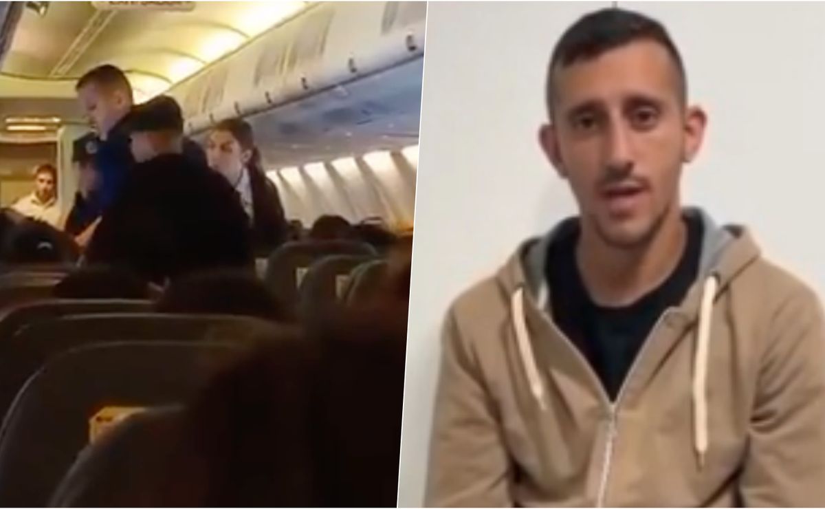 Futbolista argentino que gritó “bomba” en un avión rompe el silencio: “Estoy arrepentido”