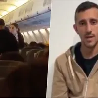 Habla el jugador que gritó "bomba" en un avión: "Estoy arrepentido"
