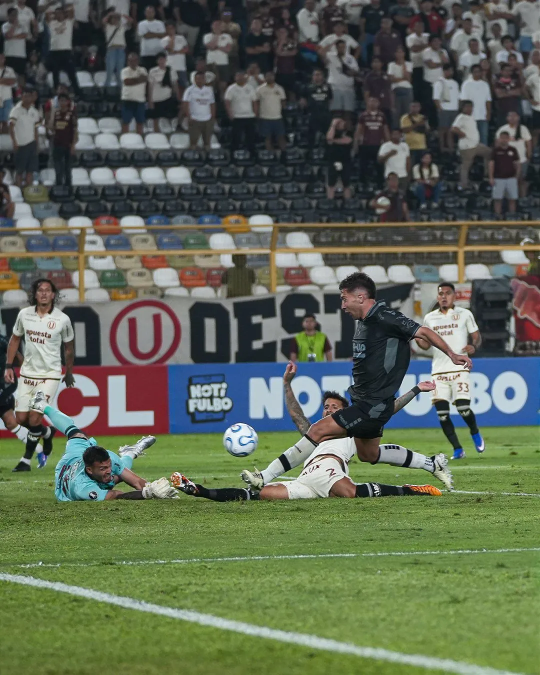 El gol de Johansen que cerró la victoria de Coquimbo en Perú. Foto: Coquimbo Unido.