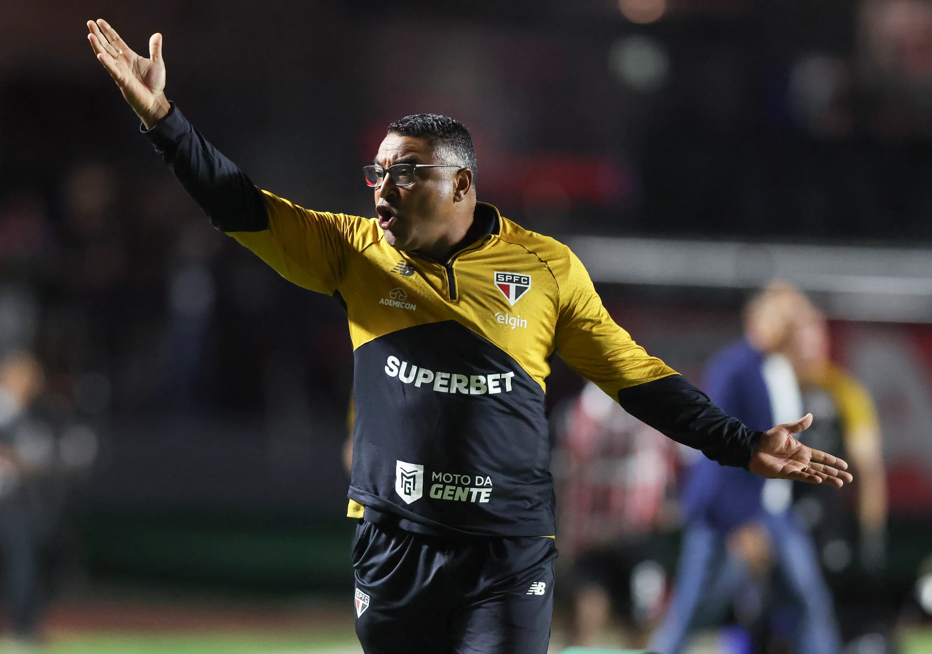 Roger Machado en el duelo de Sao Paulo vs O’Higgins. (Alexandre Schneider/Getty Images).