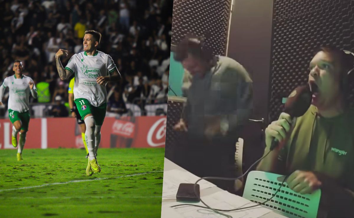 No se vio en TV: Peric más “loco” que nunca celebrando hazaña de Audax Italiano al aire en ESPN