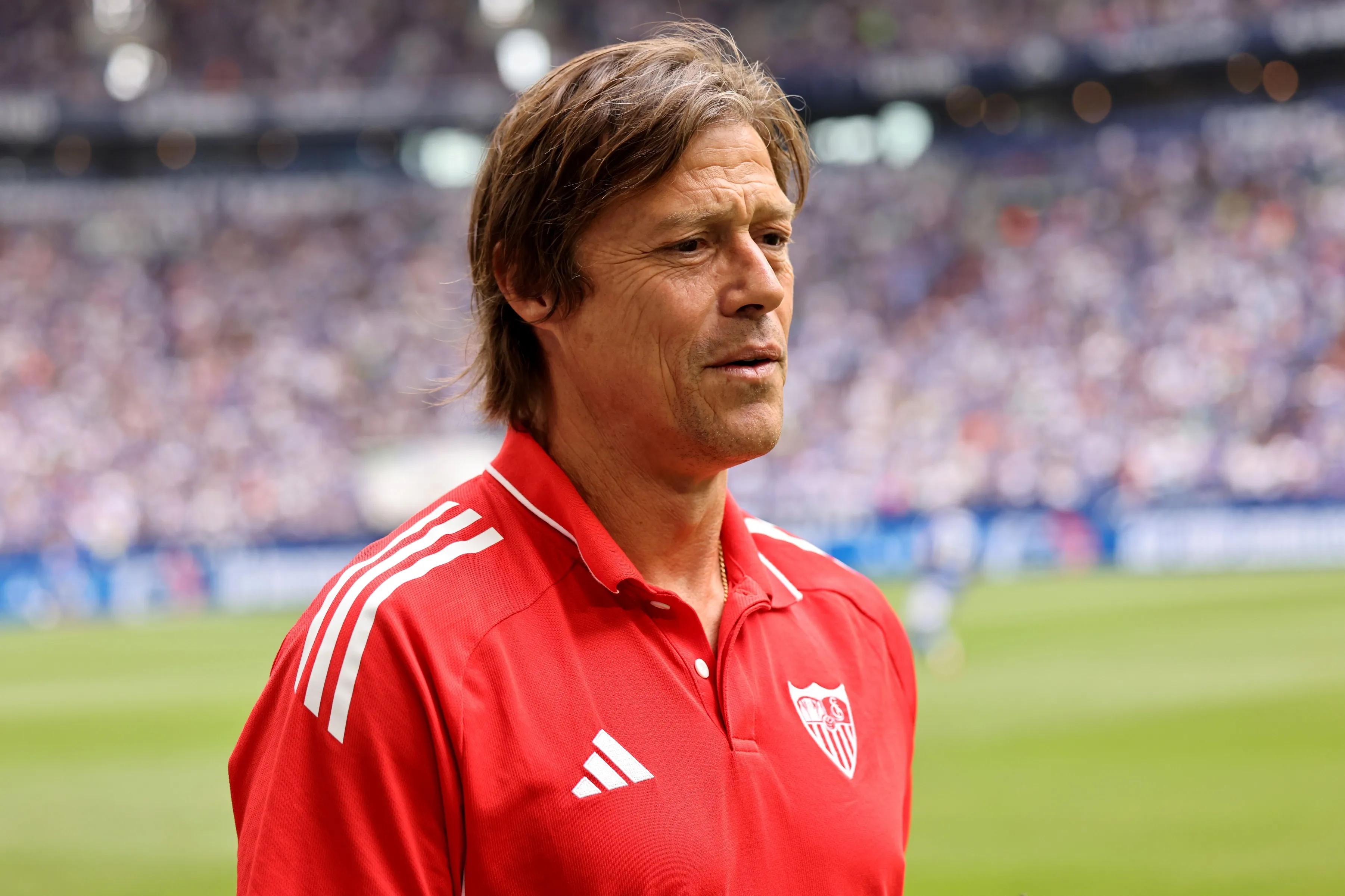 Matías Almeyda no pudo sacarle rendimiento al Sevilla en esta temporada 2025-26. | Foto: Getty Images.