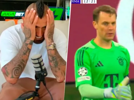 La reacción de Arturo Vidal al golazo del Real Madrid en Champions