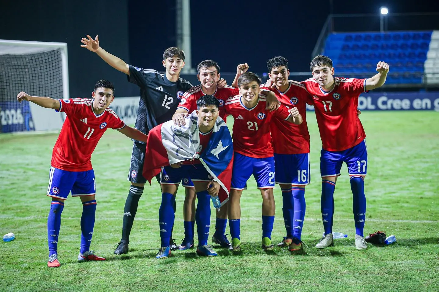 La selección chilena sub 17 ahora jugará el partido por el quinto puesto en el Sudamericano Sub 17. | Foto: ANFP.
