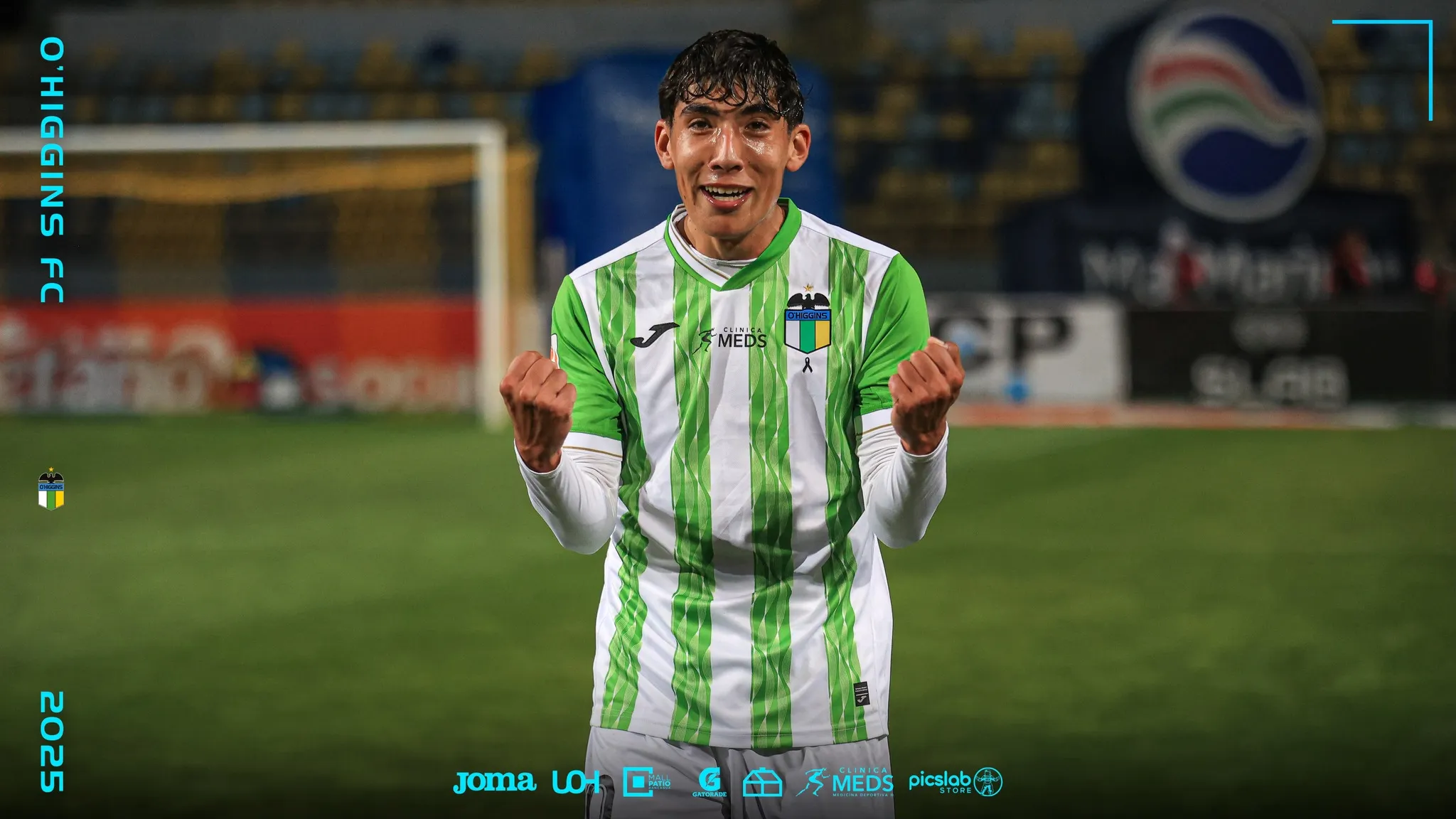 Muñoz el día del debut con O’Higgins.