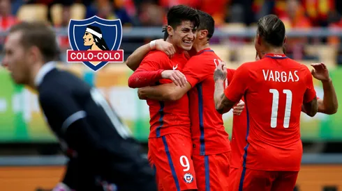 El jugador en su mejor momento anotando por la Roja.