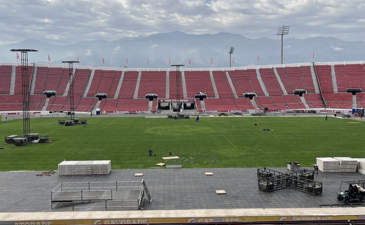 ¿Cómo está para el clásico universitario? Así quedó la cancha del Nacional tras show de Cris MJ