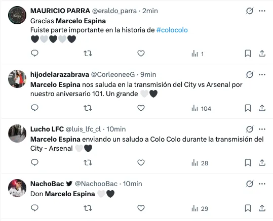 Hinchas albos agradecieron mensaje de Marcelo Espina