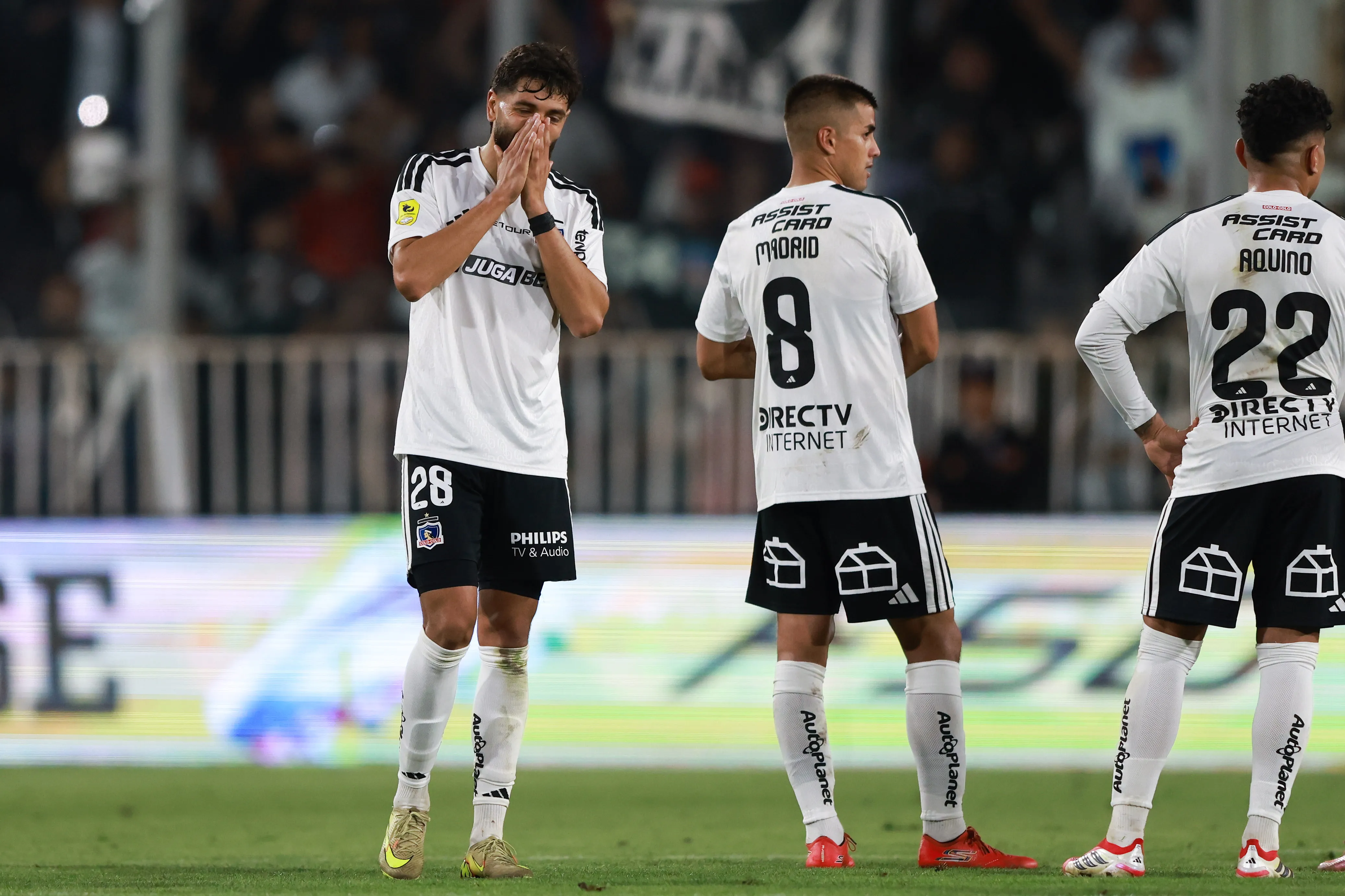 Aquino al final del partido