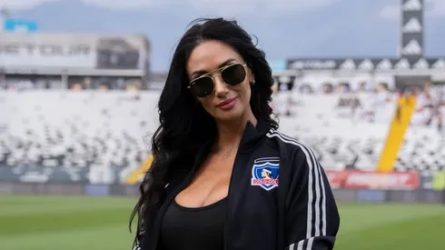 Pamela Díaz estuvo animando el aniversario de Colo Colo