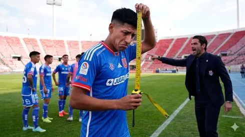 El joven delantero de la U fue descalificado por Caamaño.