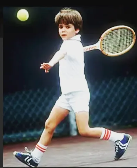André Agassi en su niñez.