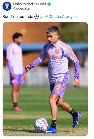 La imagen de Charles que subieron las redes de la U. | Foto: Universidad de Chile.