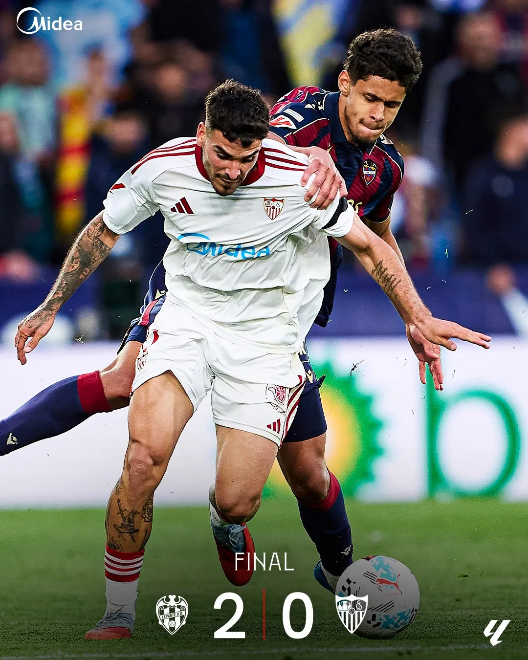 Sevilla sufrió un duro golpe ante Levante. Foto: Sevilla
