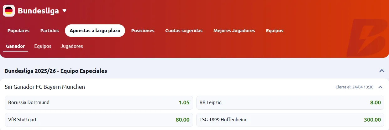 Apuestas Bundesliga