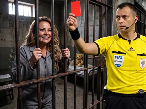 El árbitro del Clásico Universitario vigiló como gendarme a Cathy Barriga