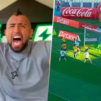 La reacción de Arturo Vidal al agónico triunfo de Colo Colo
