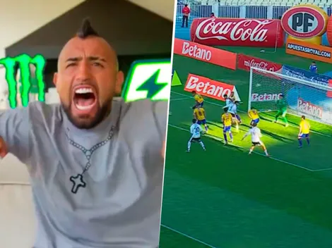 La reacción de Arturo Vidal al agónico triunfo de Colo Colo