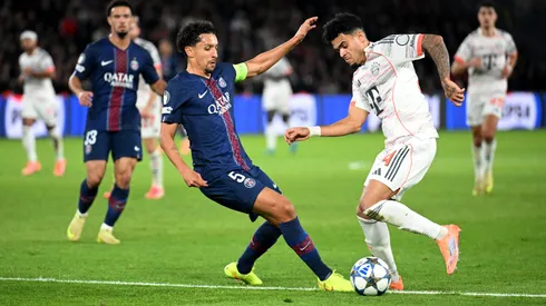 Marquinhos y Luis Díaz en el último partido de PSG y Bayern Múnich por la Champions League.