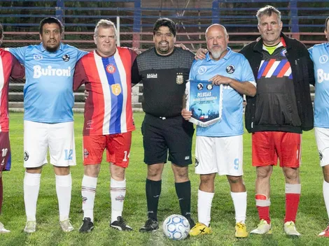 Chilenos le ganan a argentinos en partido en honor a Maradona