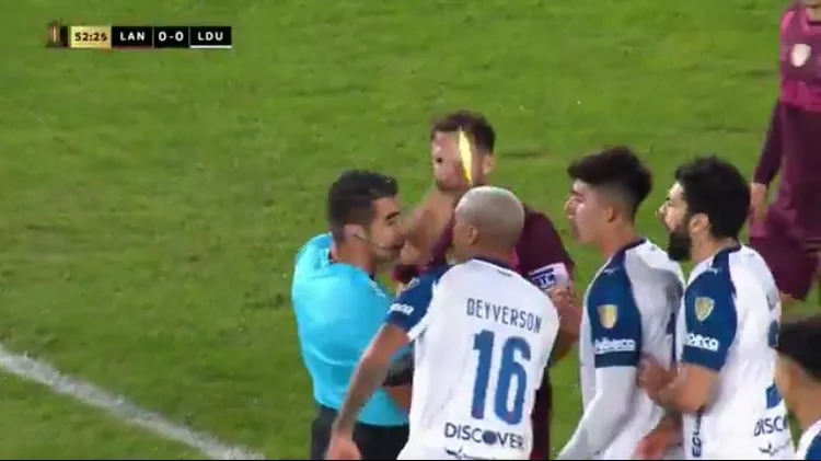 Deyverson y Cabero en su encuentro copero. (Captura ESPN).