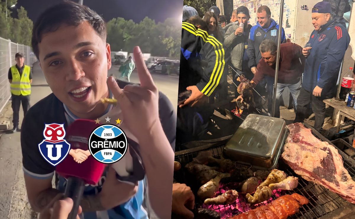 “Gracias la U, Colo Colo a la mier…”: hinchas de Gremio se juran amor con U de Chile tras emotivo recibimiento