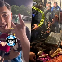 Cánticos y hasta asado: el recibimiento de hinchas de la U a Gremio