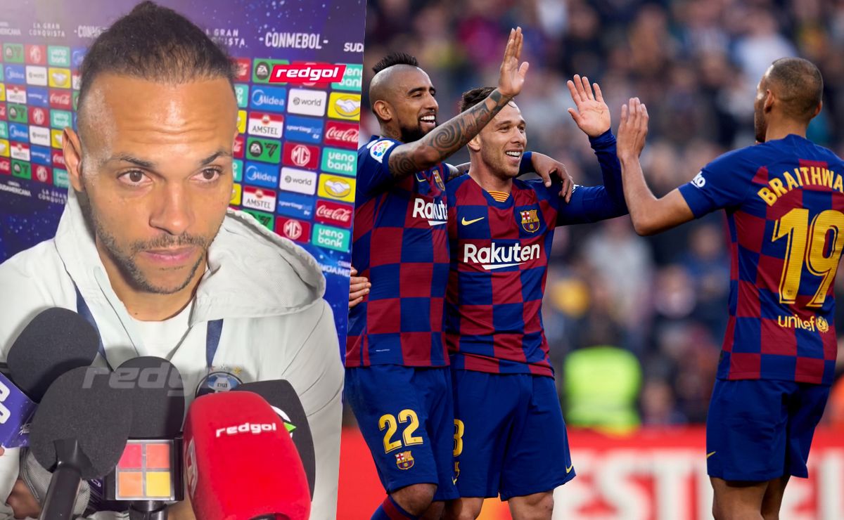 Martin Braithwaite pasa del Camp Nou de Barcelona a La Cisterna de Palestino: “Me gustó el ambiente”
