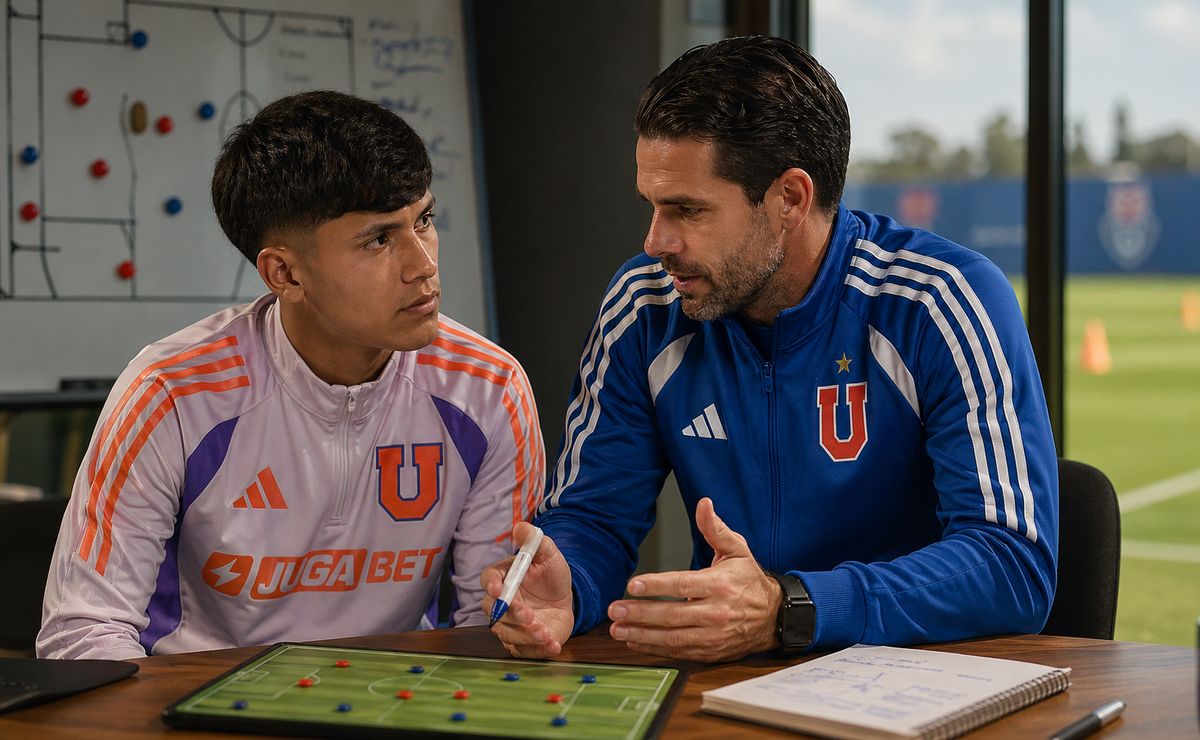 Lucas Barrera chocho con su mentor Fernando Gago en U de Chile: “Tenerlo como líder es un privilegio”