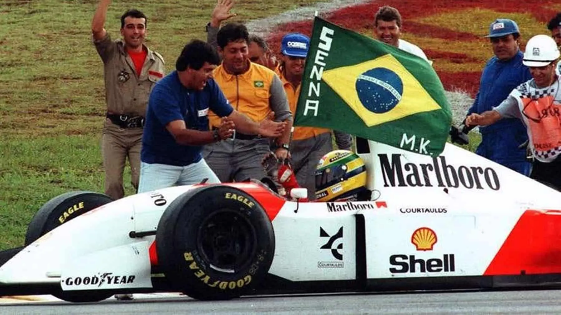 En 1991 Senna gana en Sao Paulo, su ciudad, con solo la sexta marcha. Genio. Imagen: Archivo